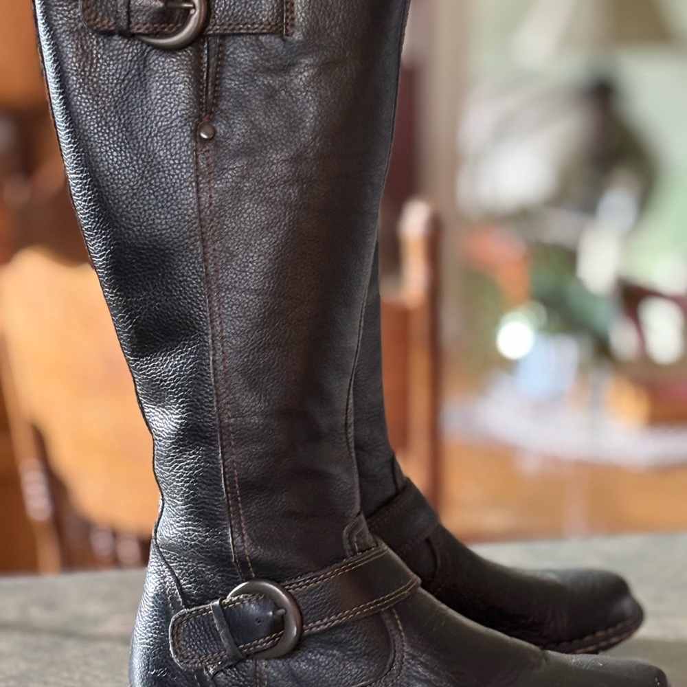 boc Black Leather Tall  Boots